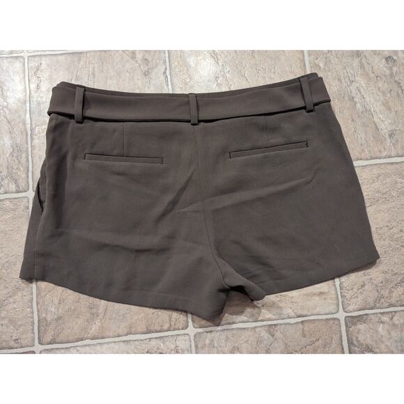 Express Women's Size 8 Olive Green Belted Pleated Tie Waist Sash Shorts 1912 - Picture 3 of 3